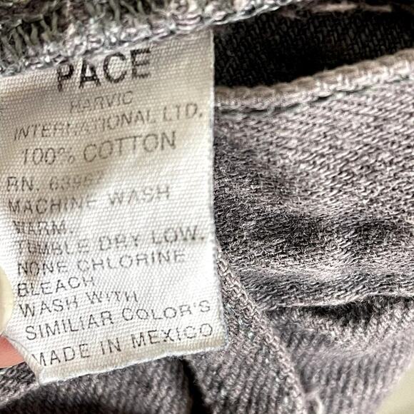 VINTAGE Gray PACE Jeans Wear Relaxed Straight Leg Mens Cut Off Jeans Size 32 - Picture 10 of 11